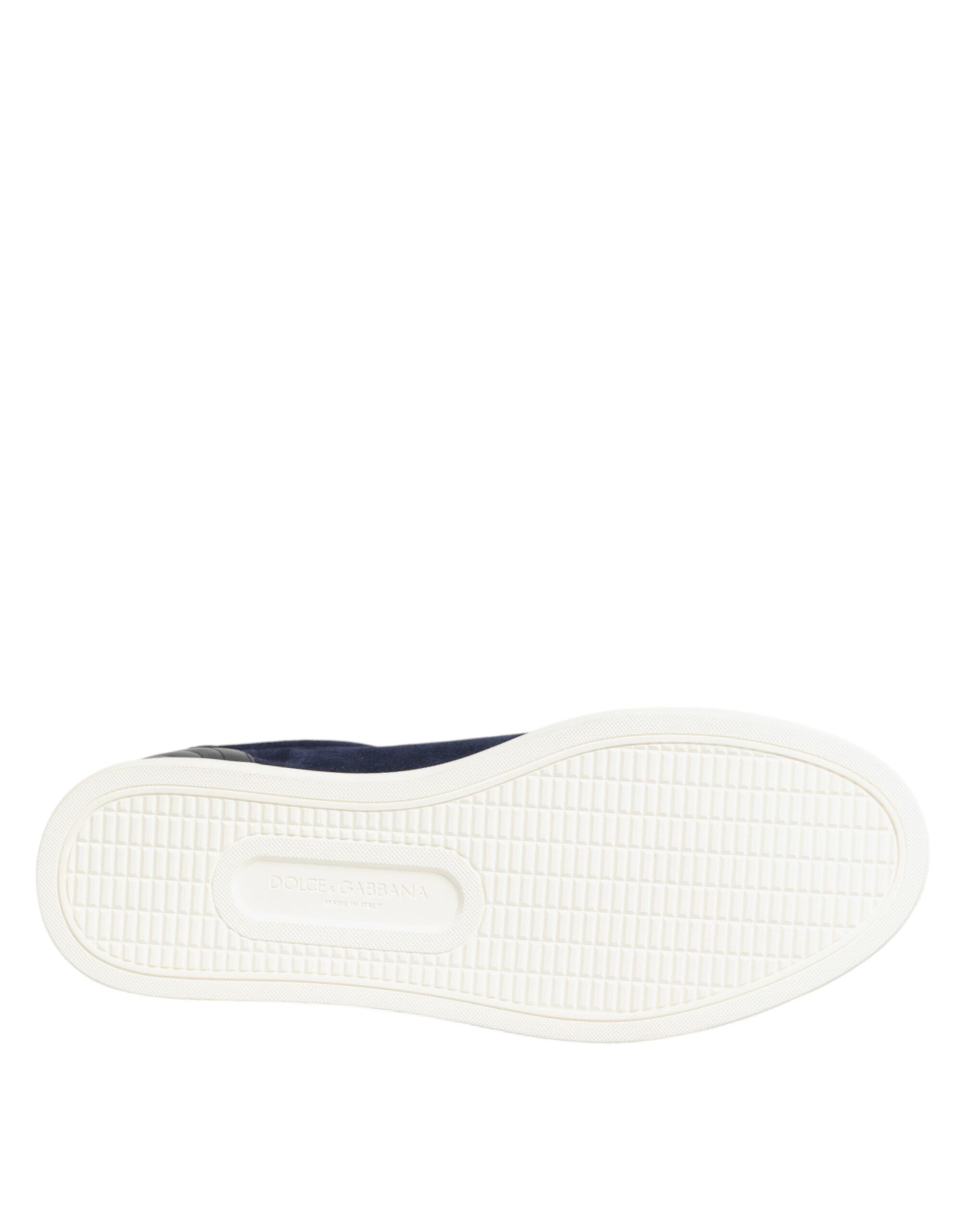 Blaue Wildleder-Sneaker aus Leder