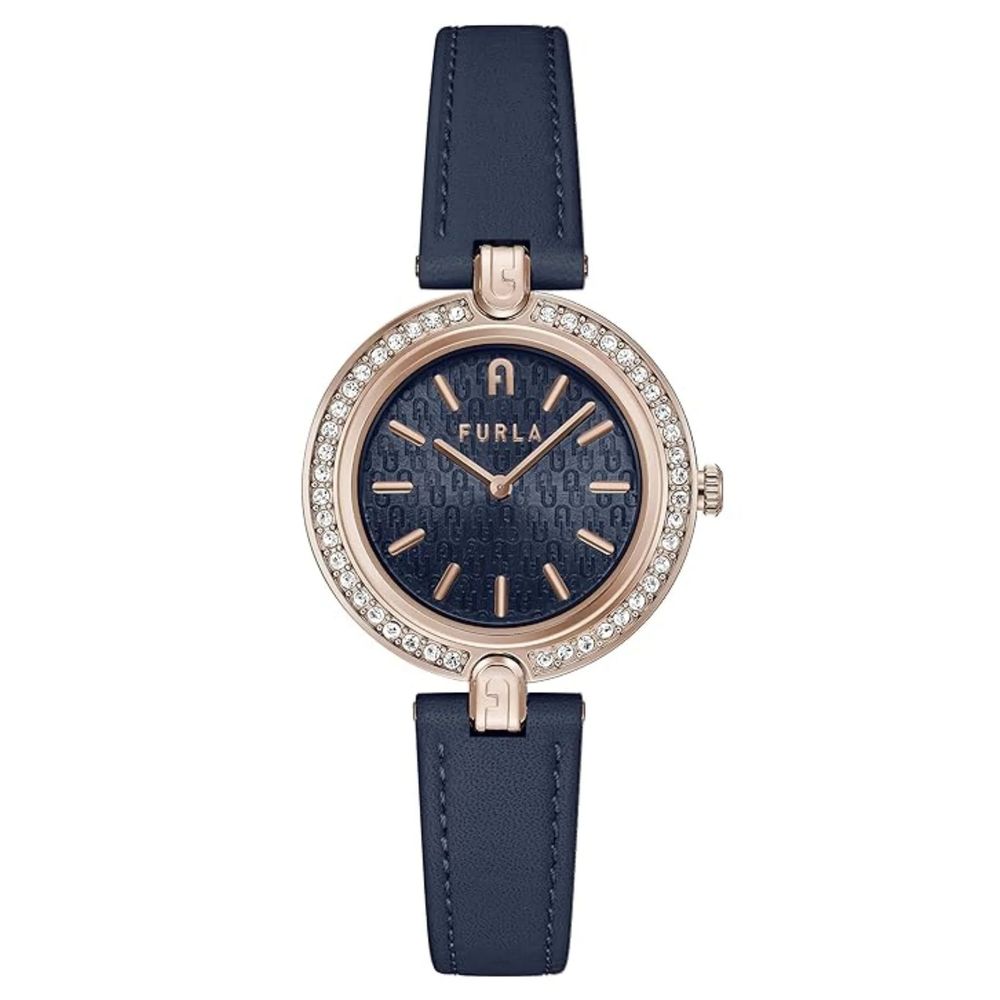 Blue Leather Dress Watch