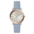 Blue Leather Dress Watch
