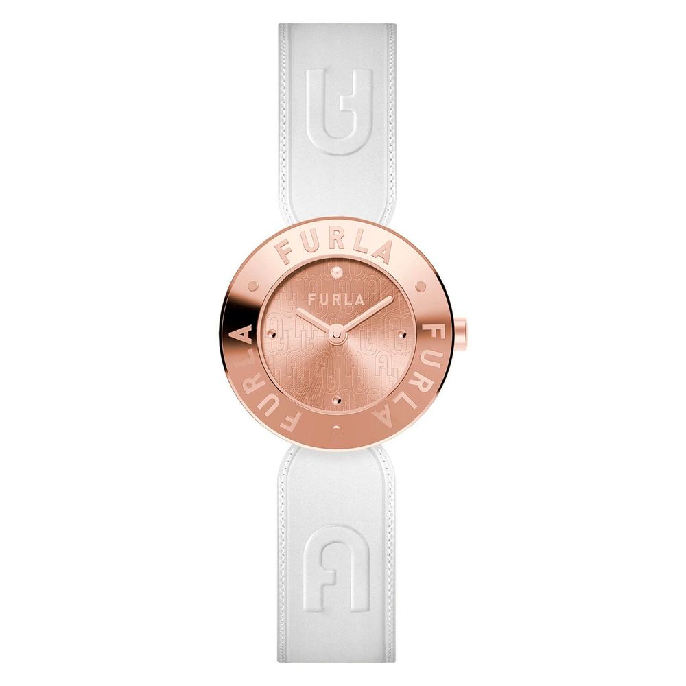White Leather Dress Watch