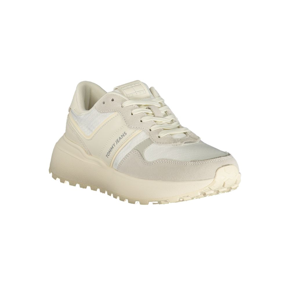 Weißer Polyester-Sneaker