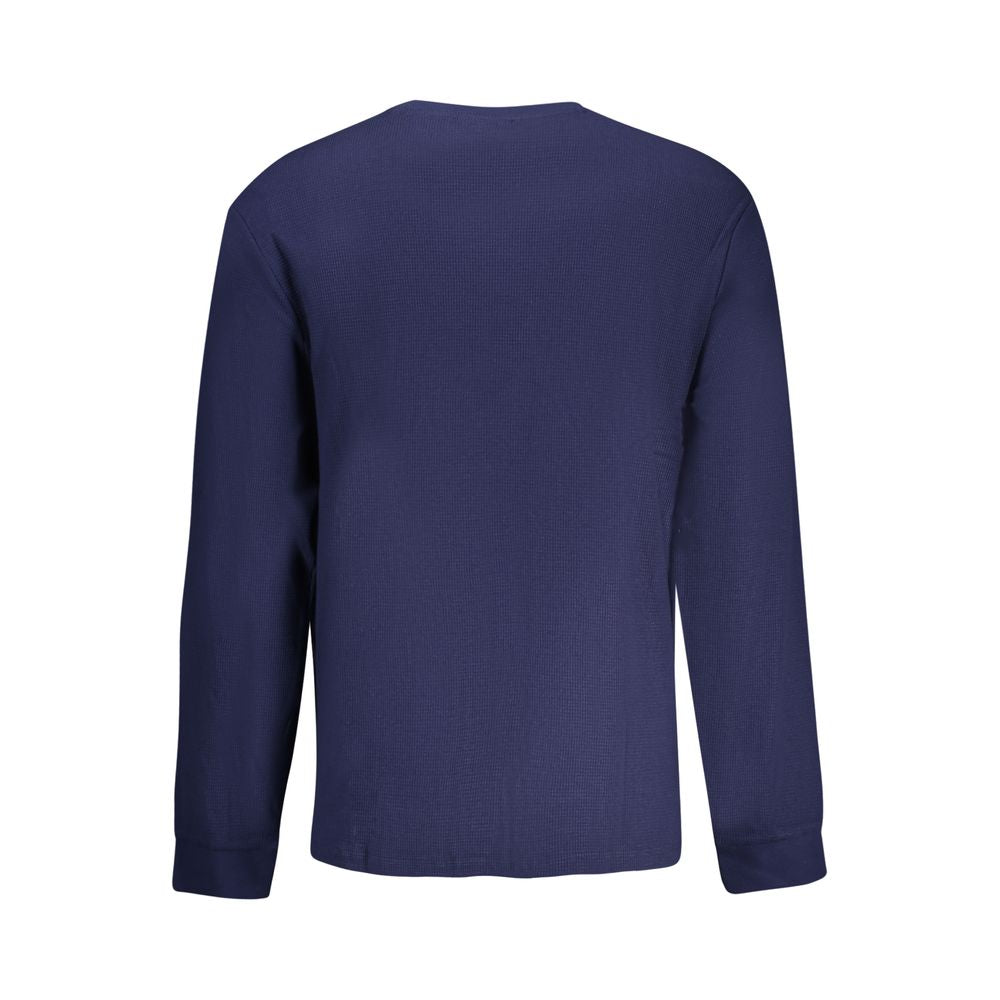 Blauer Baumwoll-Pullover