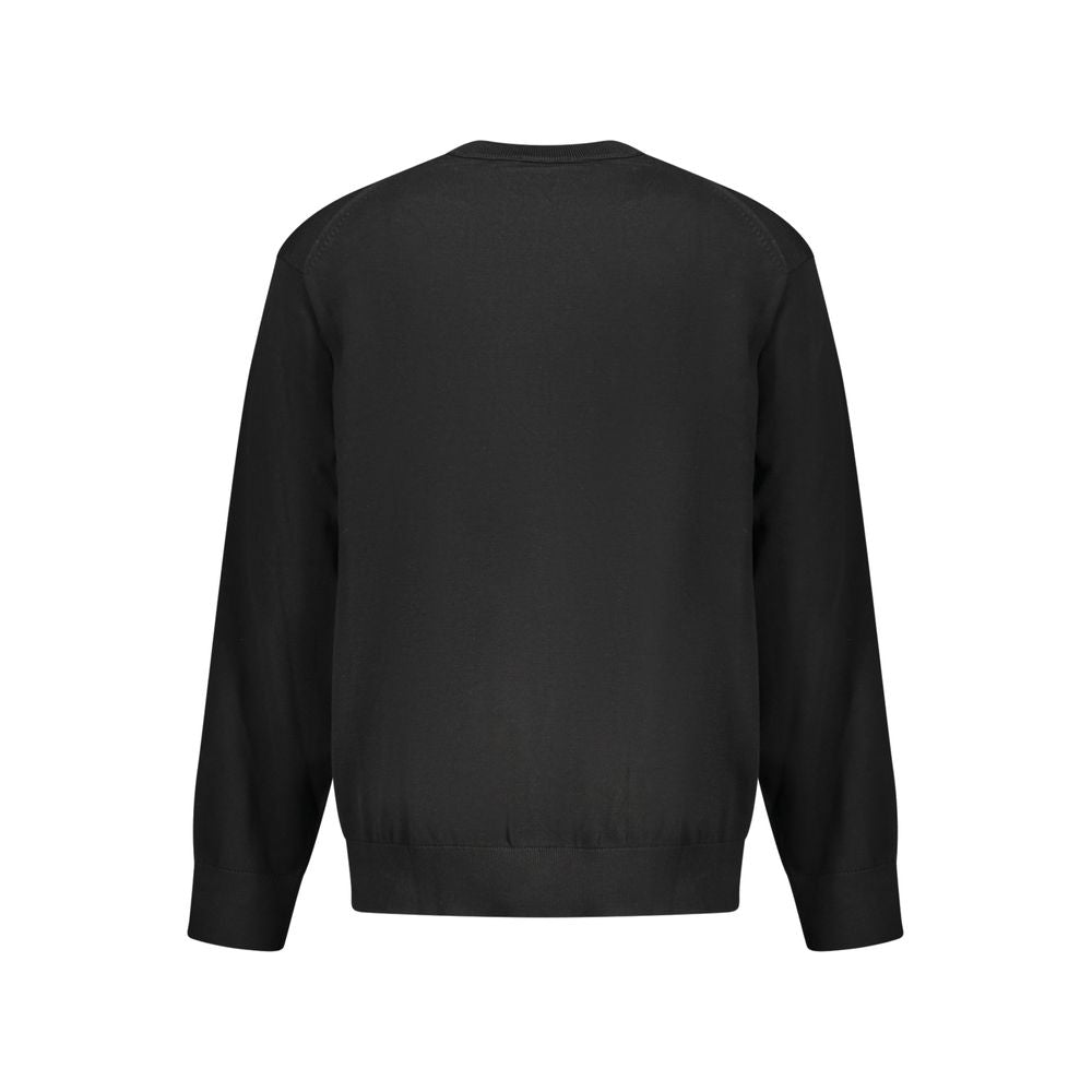 Schwarzer Baumwollpullover