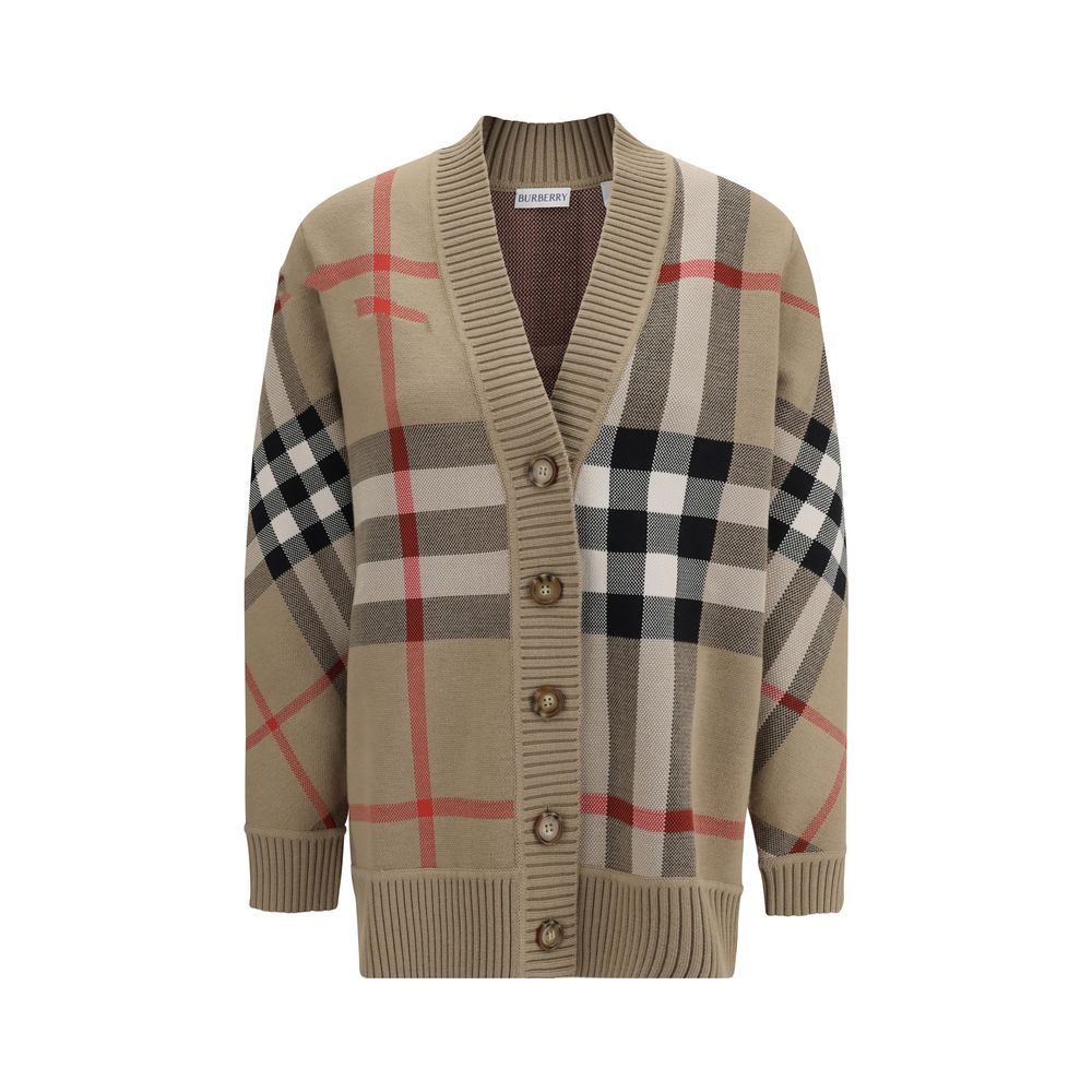 Beiger Polyester-Cardigan