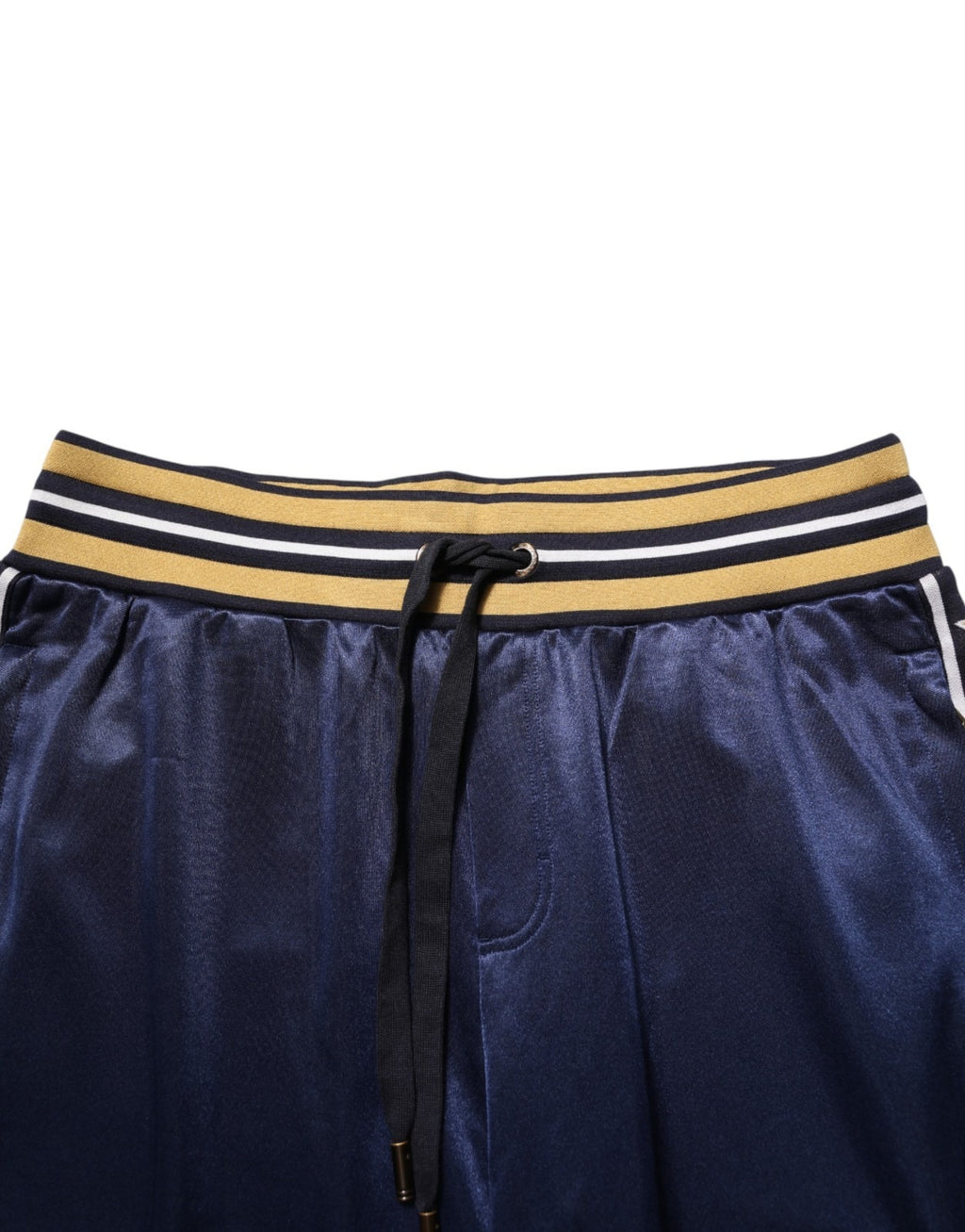 Blue Nylon Jogger Mid Waist Trouser Pants