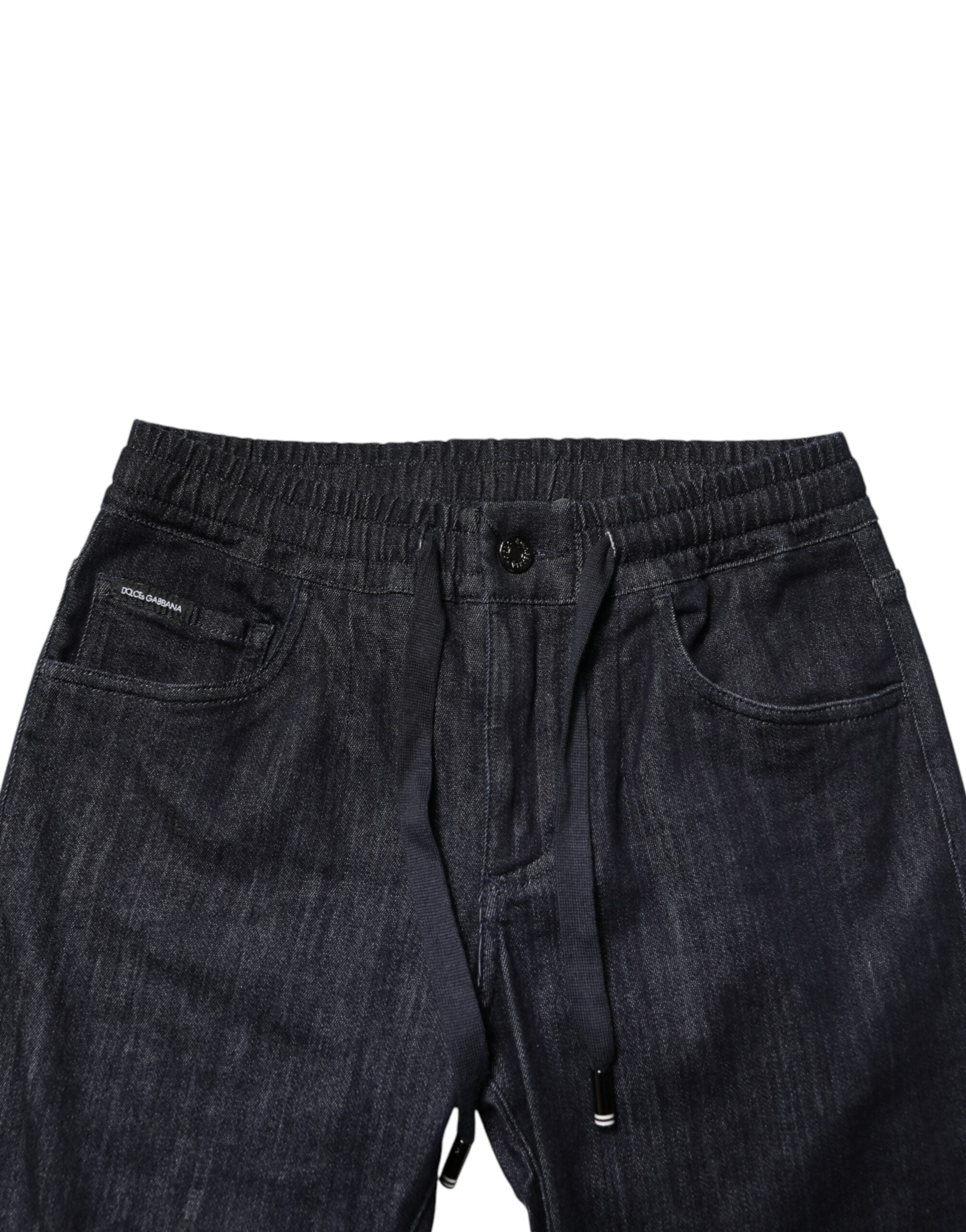Black Cotton Stretch Skinny Denim Men Jeans