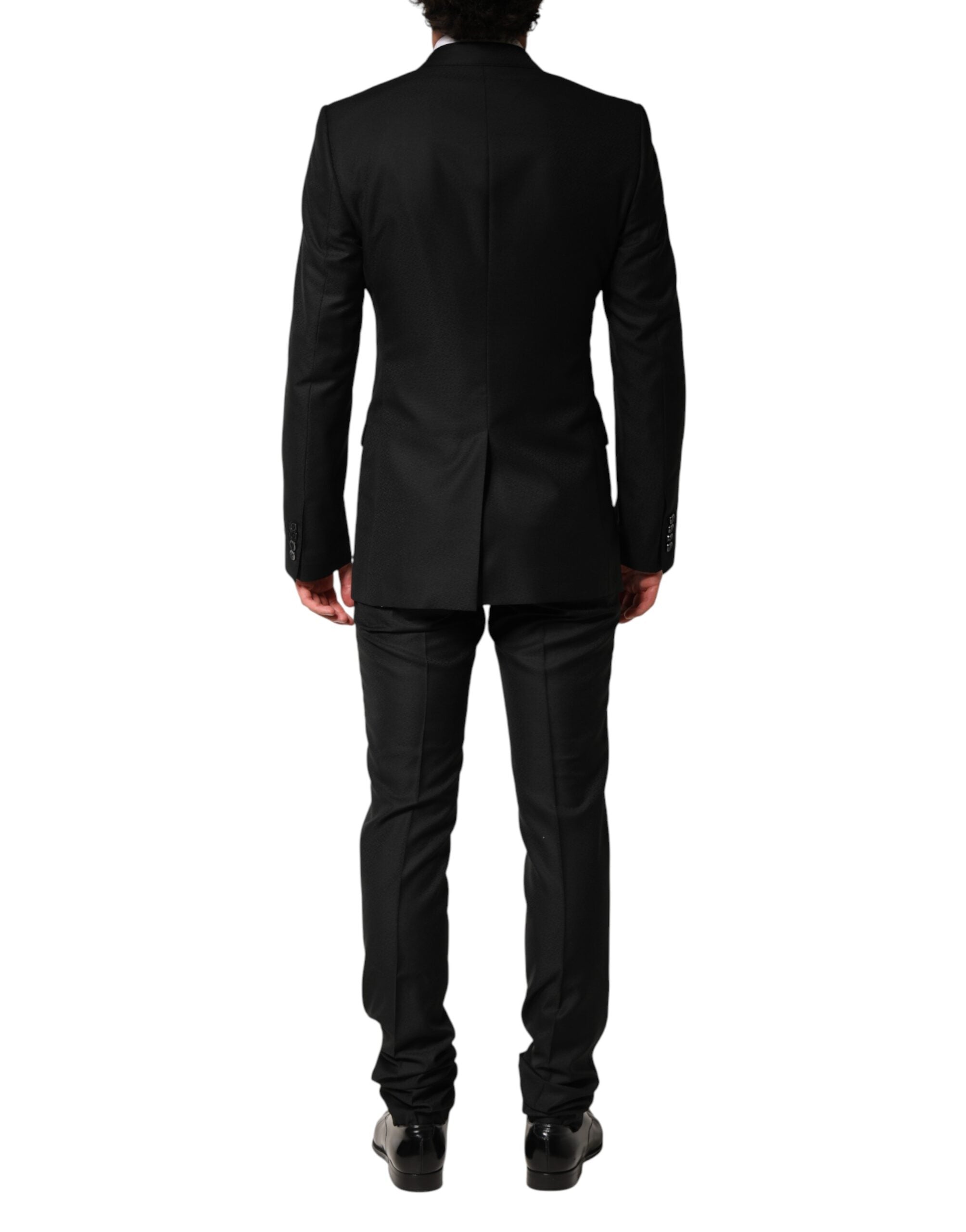 Black Embellished Single Breasted 2 Pc Suit