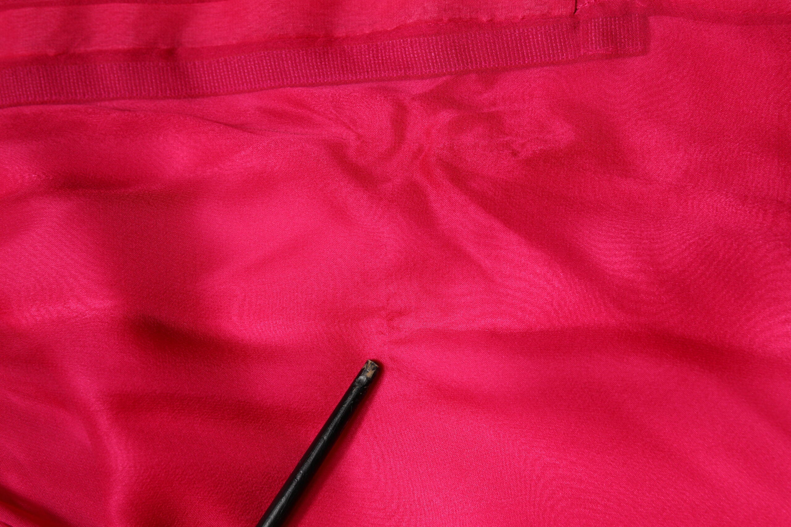 Pink Silk Embellished A-line Midi Dress