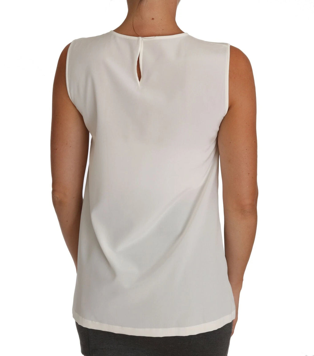 White Embellished Crystal Sequin Fairy  Top