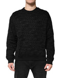 Black Monogram Crew Neck Sweatshirt Sweater