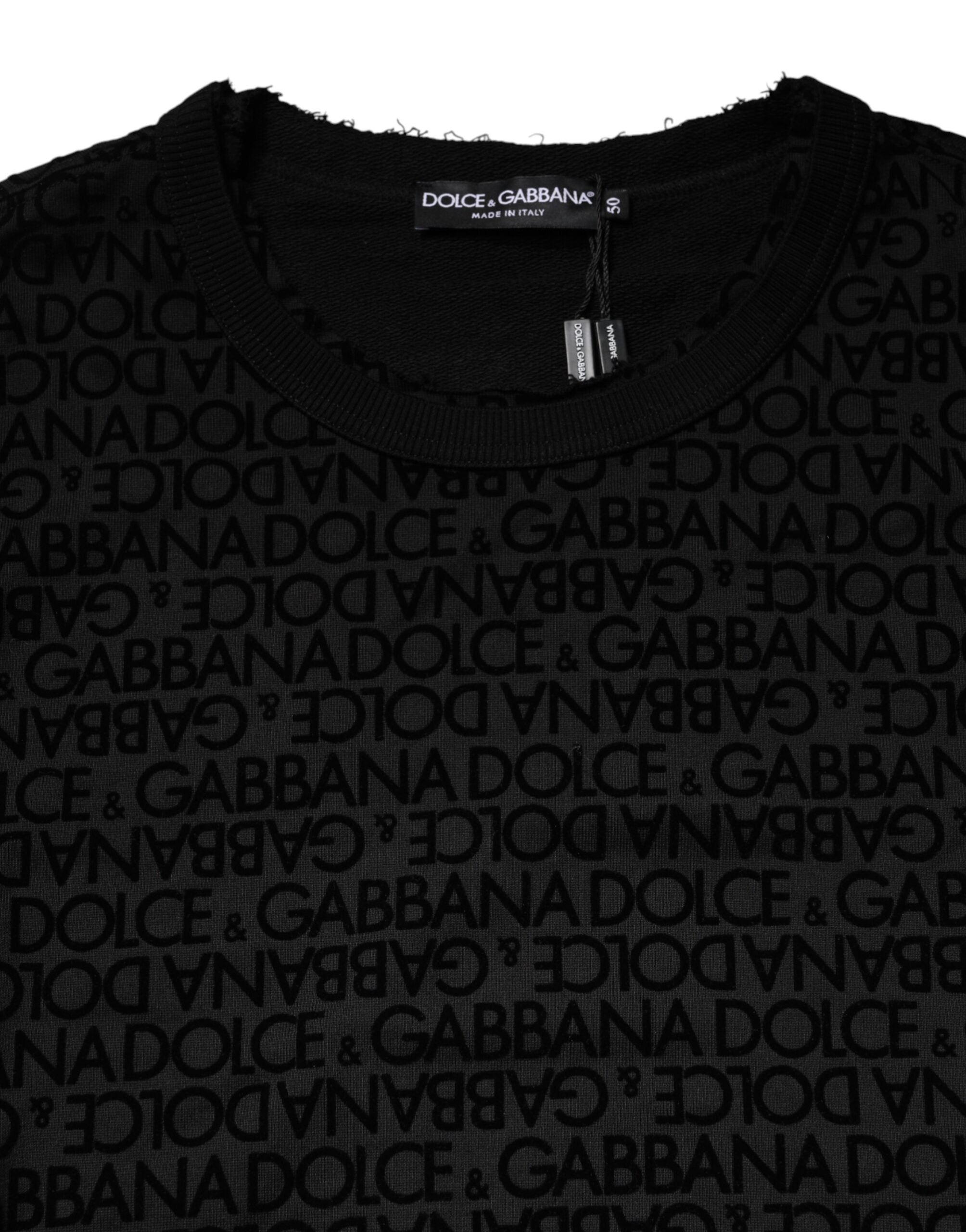 Black Monogram Crew Neck Sweatshirt Sweater