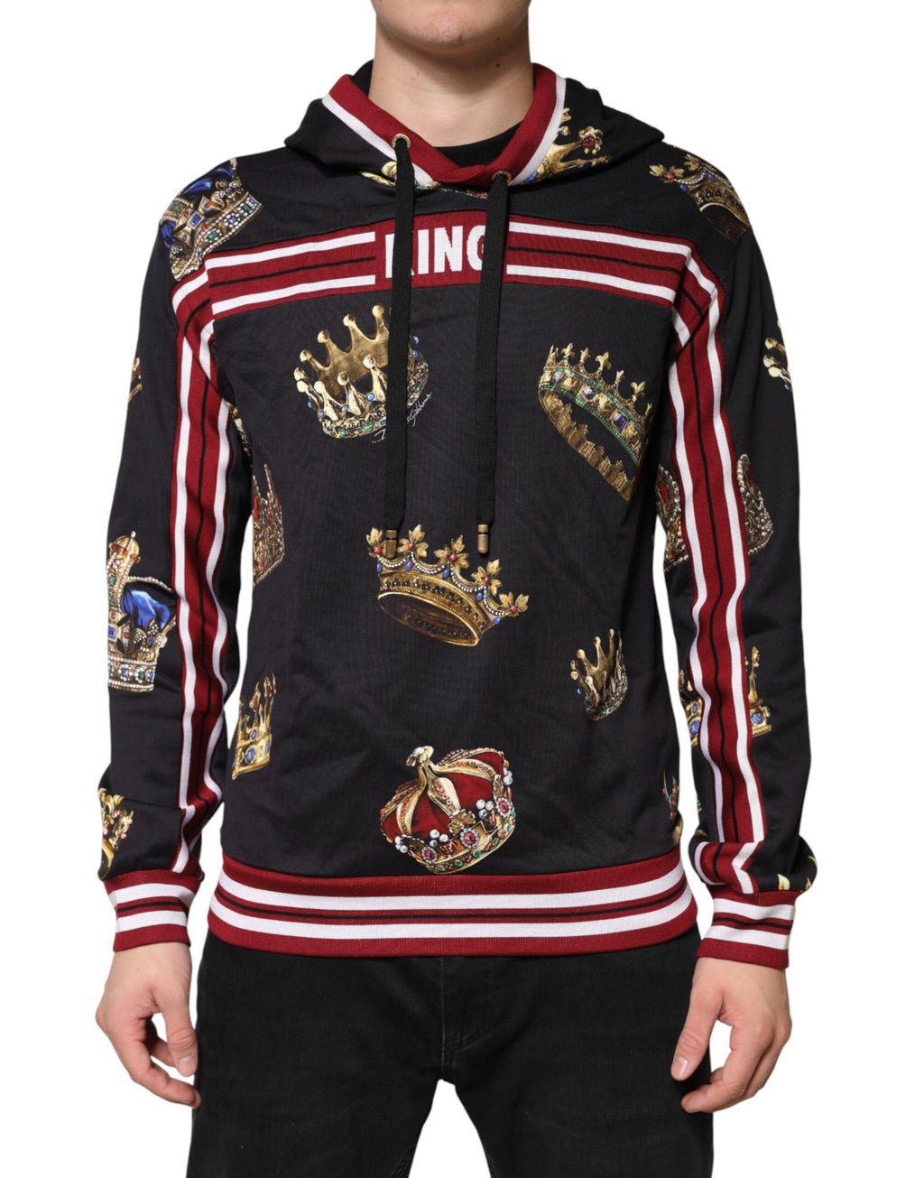 Black King Crown Hooded Sweatshirt Sweater
