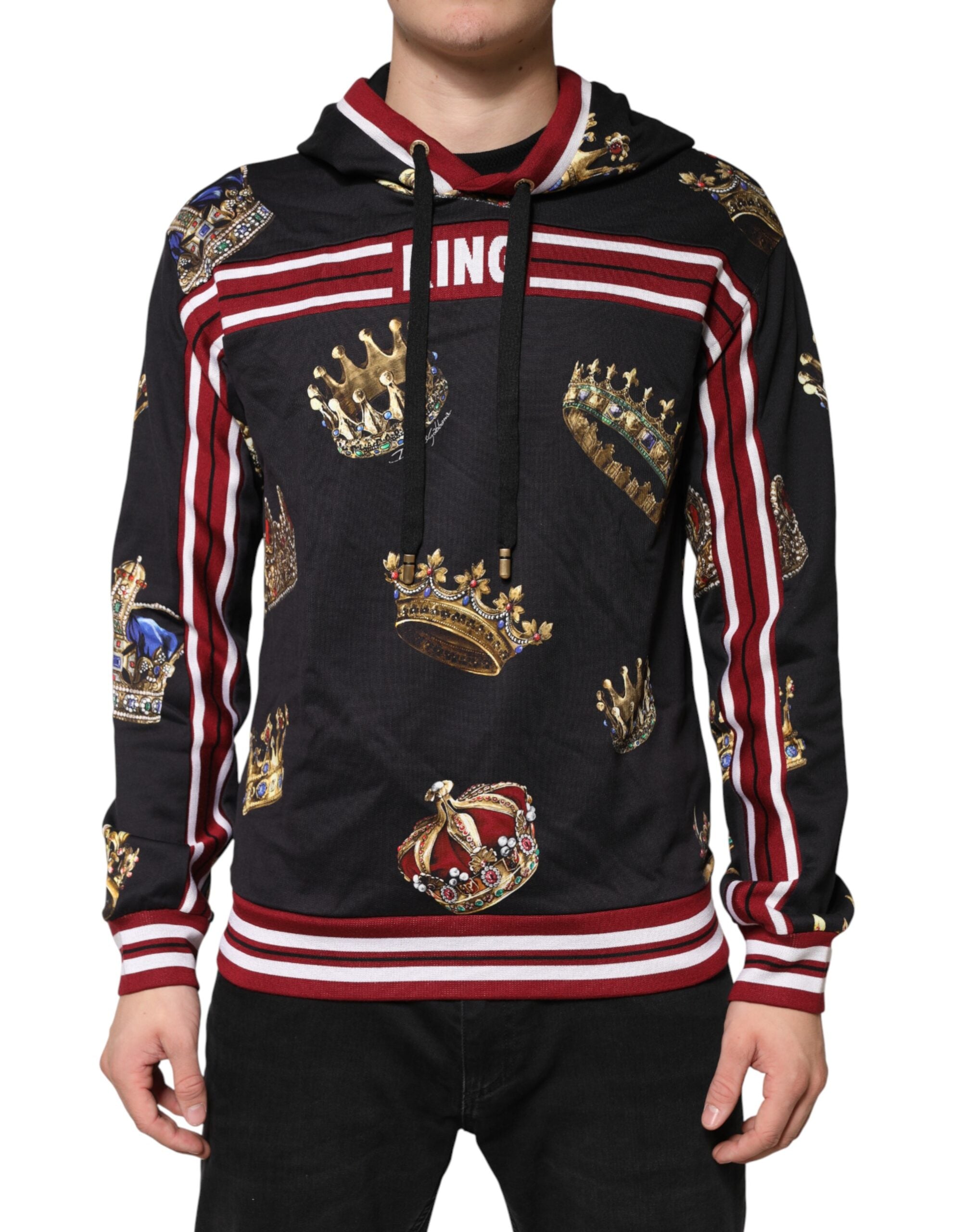 Black King Crown Hooded Sweatshirt Sweater
