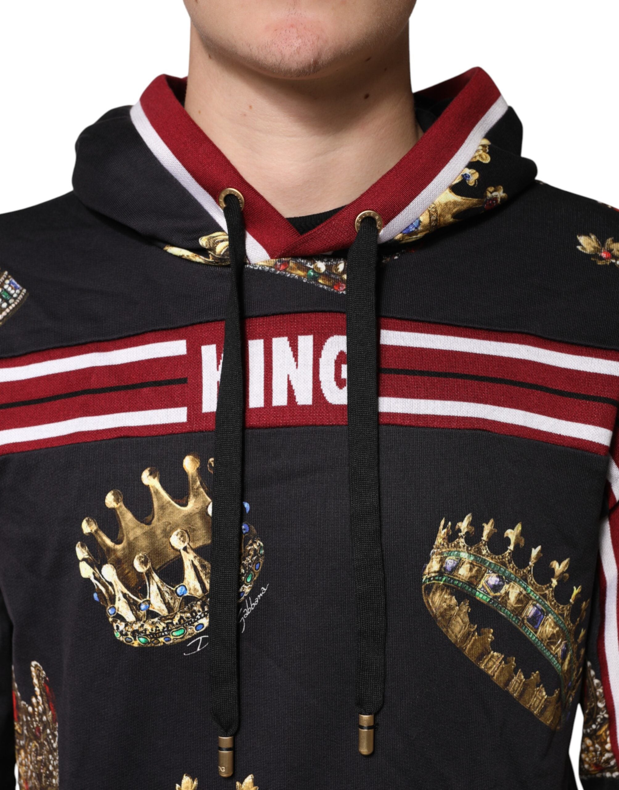 Black King Crown Hooded Sweatshirt Sweater