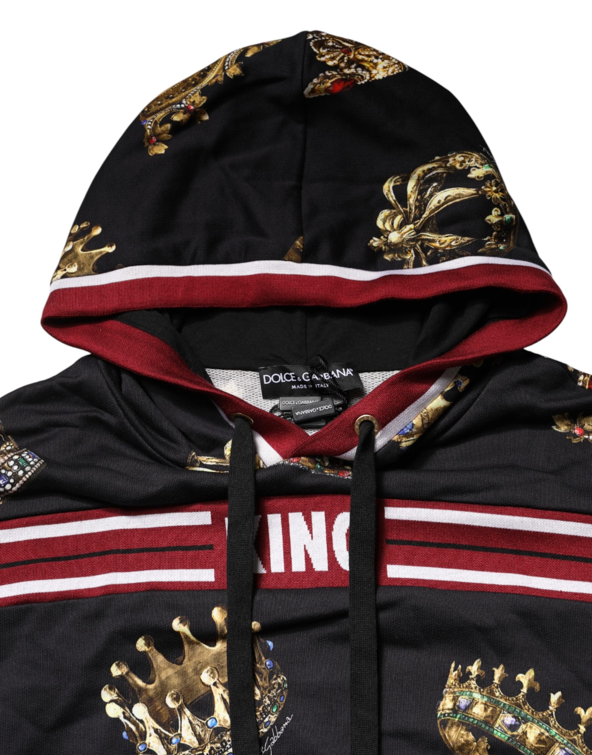 Black King Crown Hooded Sweatshirt Sweater