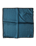 Blue Silk Square Pocket Handkerchief Scarf