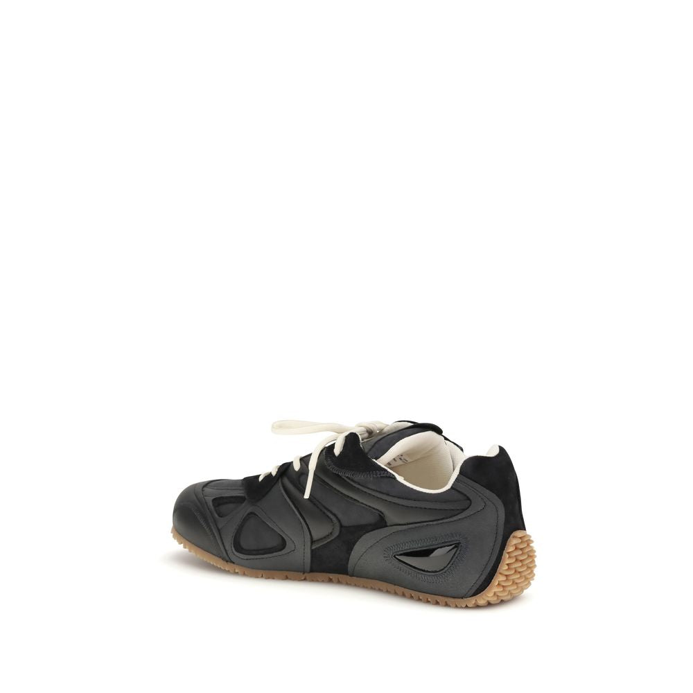 Black Rubber Low Top Sneakers